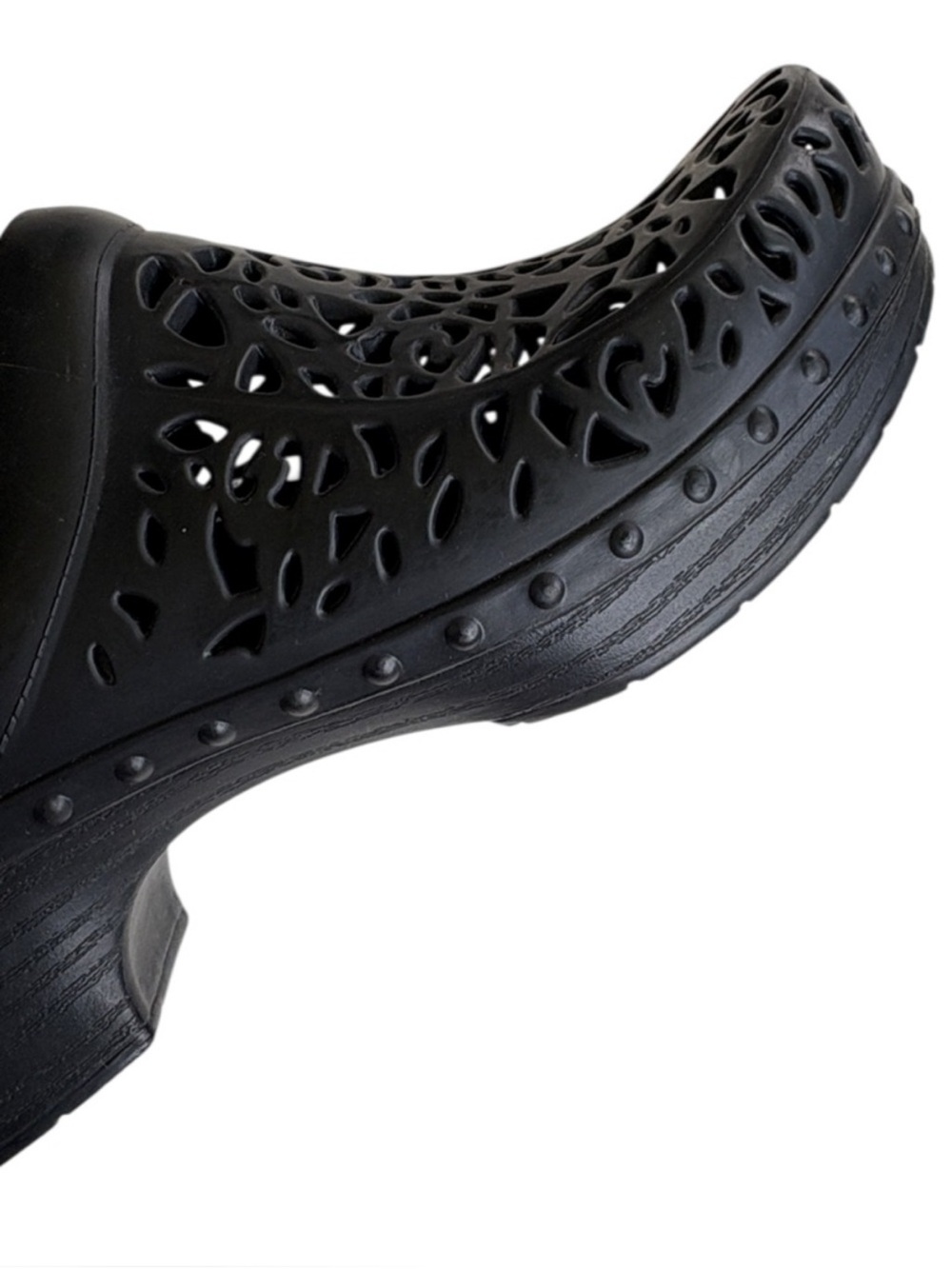 EUC Dansko Pippa Floral Laser Cut Molded Clogs Black Size 11.5 - 12 - Picture 6 of 10